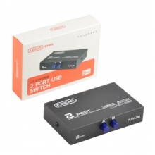 豐杰英創（FJGEAR）usb切換共享器二進一出打印機共享器2口轉換器分線器 2口